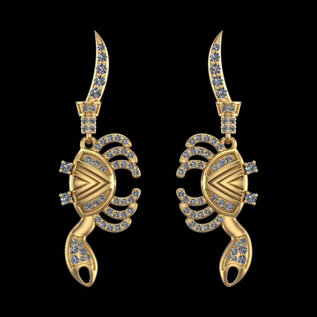 1.91 Ctw SI1/SI2Diamond Prong Set 10k Yellow Gold Crab Theme Pendant (ALL D: Total Daimond Weight :-1.91 Ctw Color : J-K Clarity : SI1/SI2 Setting : Prong Metal Weight : Approx 12.29 gram 10k Yellow Gold Crab Theme Pendant (ALL DIAMOND ARE LAB GROWN ) #3SS96260v15