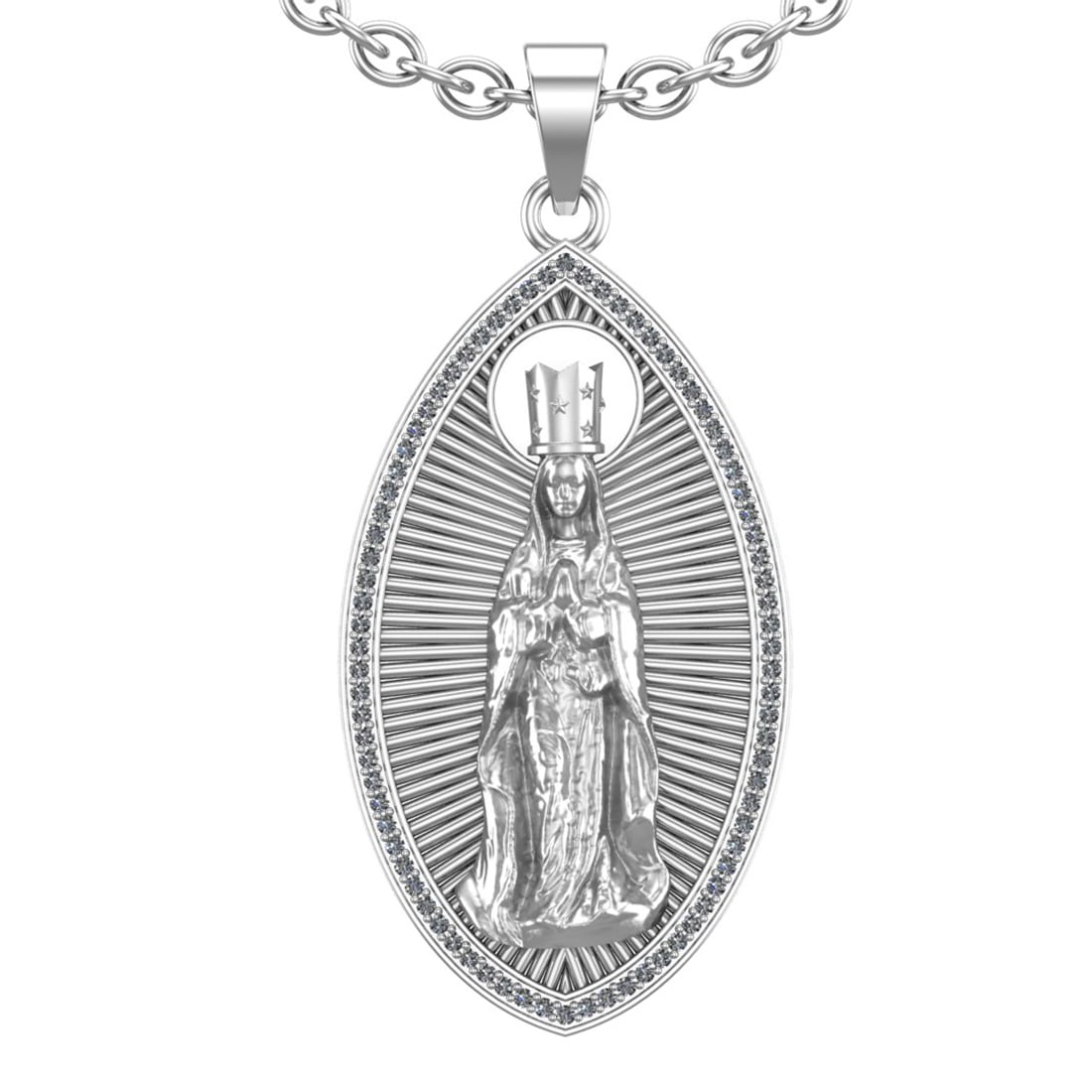 0.40 Ctw VS.SI1 (ALL DIAMOND ARE LAB GROWN ) Diamond 14k white Gold Necklac: Total Daimond Weight :-0.40 Ctw Color : G-H Clarity : VS.SI1 (ALL DIAMOND ARE LAB GROWN ) Setting : Prong Metal Weight : Approx 15.98 gram 14k White Gold Necklace (ALL DIAMOND ARE LAB GROWN ) #3SS7337