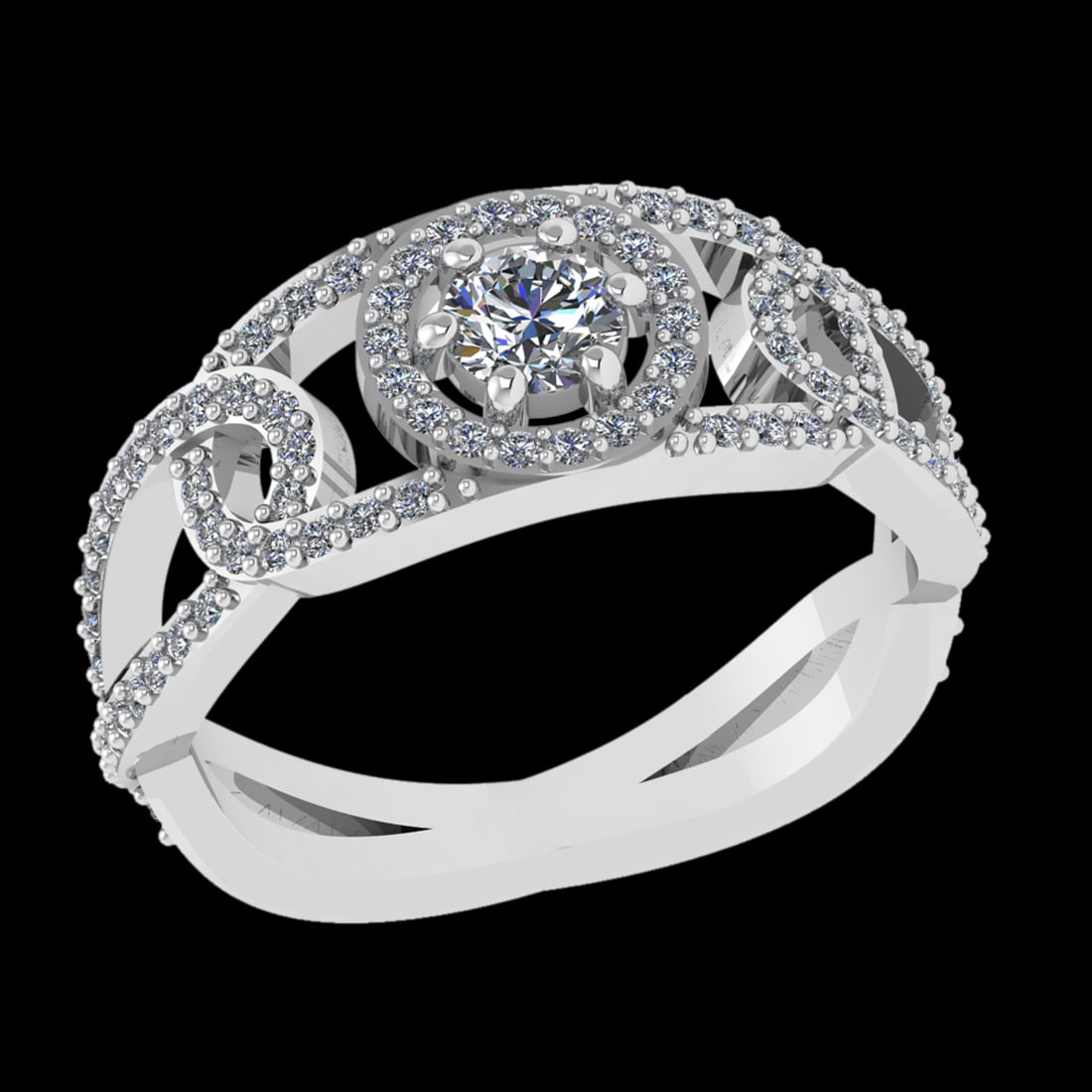 0.67 Ctw VS/SI1 Diamond Prong Set 10k white Gold Engagement Ring( (ALL DIAM: Center Daimond Weight :-0.25 Ctw ( Round Cut) Color : J-K Clarity : VS/SI1 Side Diamond Weight Of Ctw 0.42 Ctw Color : J-K Clarity : VS/SI1 Daimond Setting : Prong Metal Weight : Approx 4.68 gram 10k 