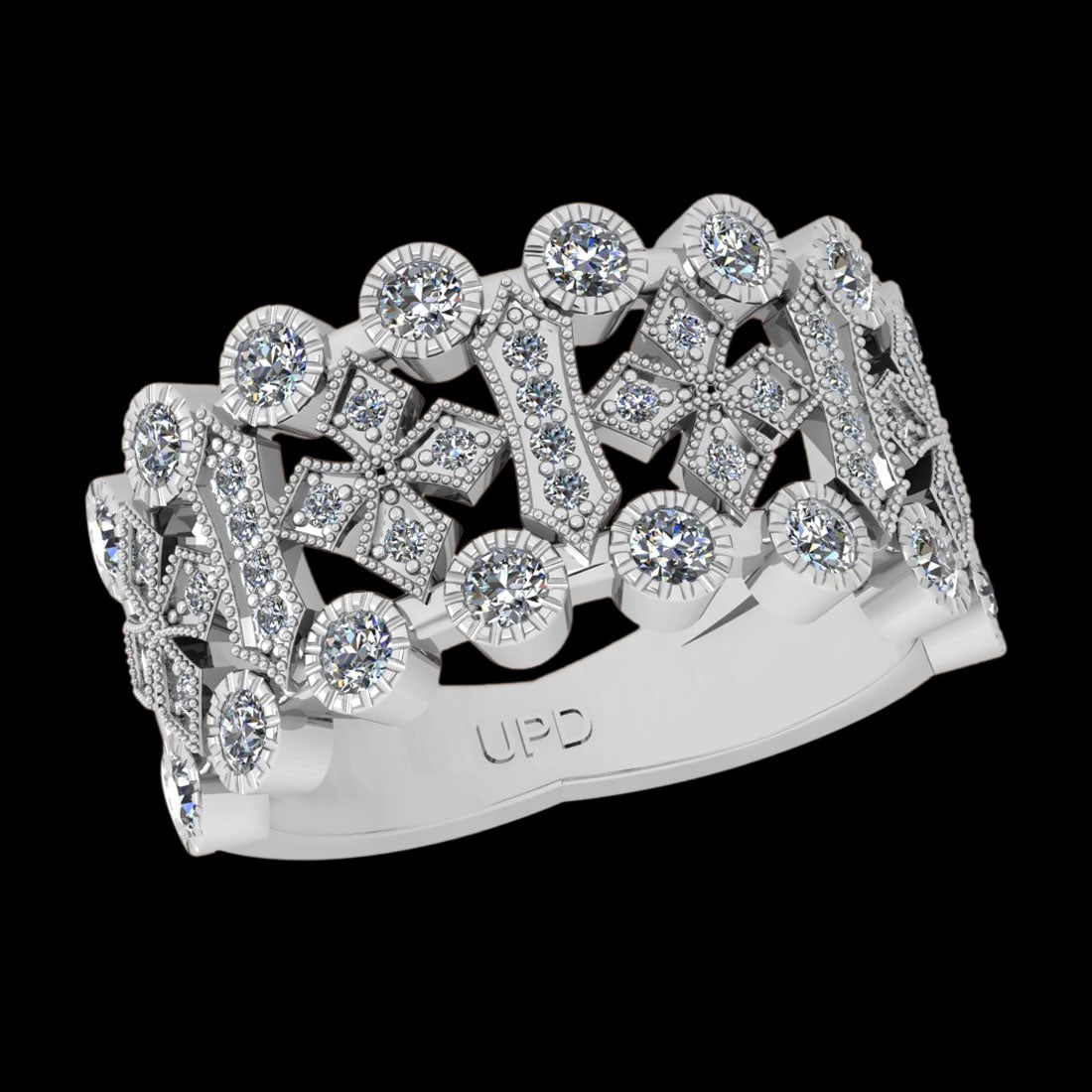 0.72 Ctw VS/SI1 Diamond 10K White Gold Vintage Style Engagement Ring: Diamond Weight : 0.72 Ctw ( Round Cut ) Diamond Stone Color : J-K Stone Clarity : VS/SI1 Stone Setting : Prong Metal Weight : Approx 5.80 Gram 10K White Gold Vintage Style Engagement Ring Currnet Ring