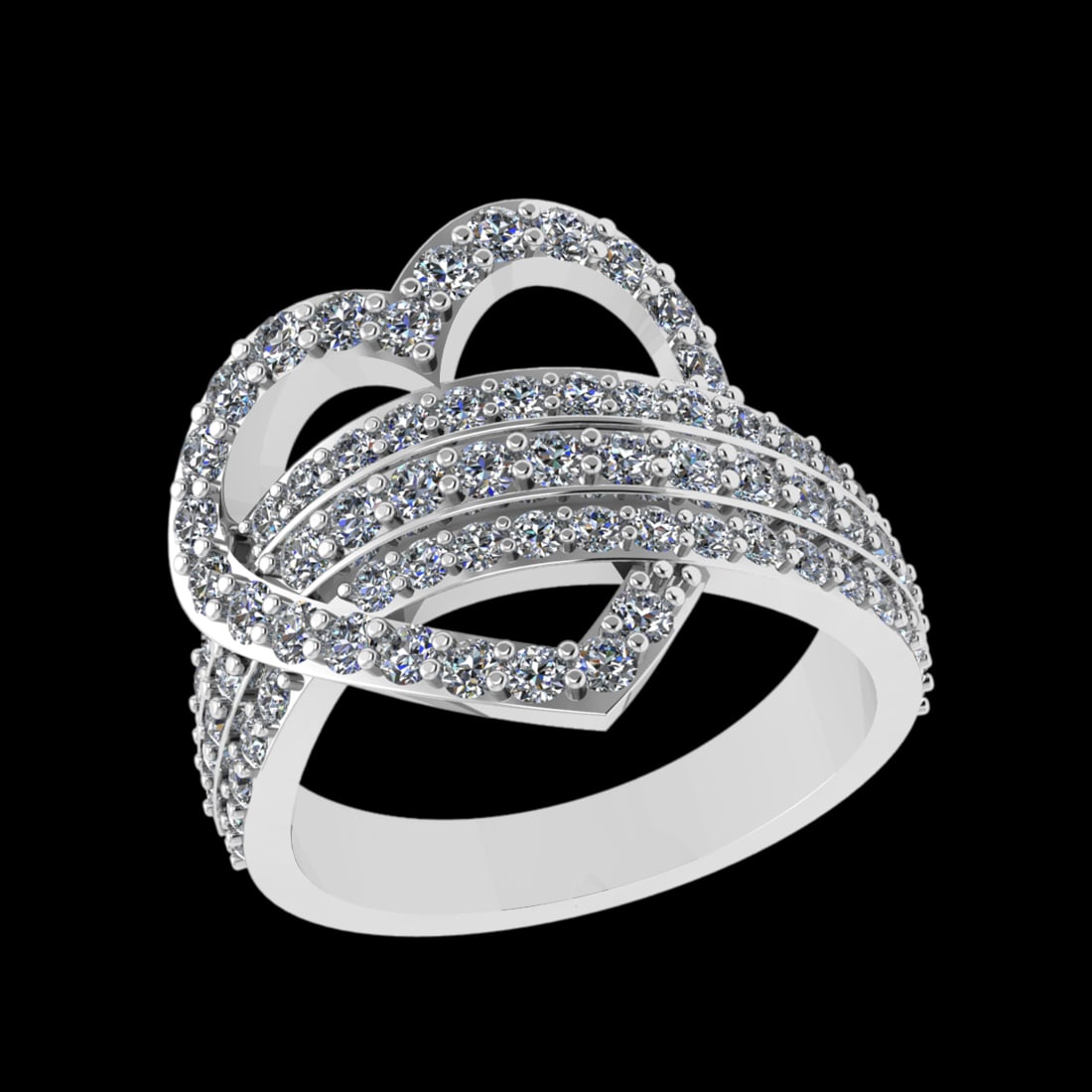 1.39 Ctw VS/SI1 Diamond Prong Set 18k white Gold Engagement Ring (ALL DIAMO: Total Daimond Weight :-1.39 Ctw Color : G-H Clarity : VS/SI1 Setting : Prong Metal Weight : Approx 7.62 gram 18k White Gold Engagement Ring Current Ring Size 6 (ALL DIAMOND ARE LAB GROWN) #3SS65673v15