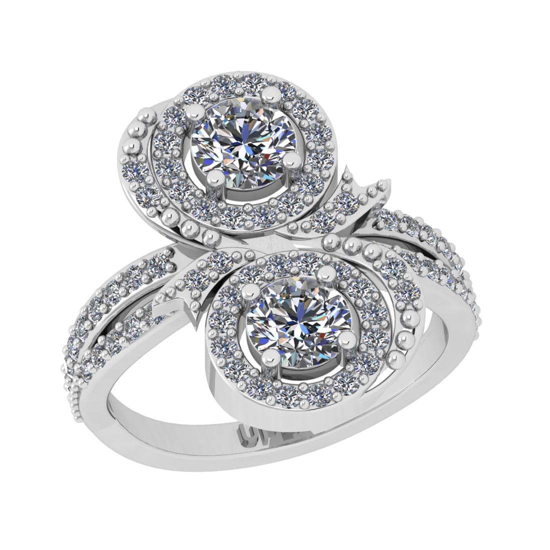 1.72 Ctw VS/SI1 Diamond 10k white Gold Engagement Ring (ALL DIAMOND ARE LAB: Center Daimond Weight :-1.00 Ctw ( Round Cut) Color : J-k Clarity : VS/SI1 Side Diamond Weight Of Ctw 0.72 Ctw Color : J-k Clarity : VS/SI1 Daimond Setting : Prong Metal Weight : Approx 6.68 gram 10k 