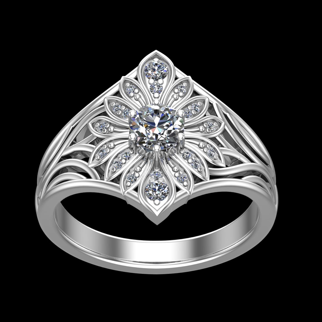 0.67 Ctw VS/SI1 Diamond Prong Set 18k white Gold Engagement Ring (ALL DIAMO: Center Daimond Weight :-0.50 Ctw ( Round Cut) Color : G-H Clarity : VS/SI1 Side Diamond Weight Of Ctw 0.17 Ctw Color : G-H Clarity : VS/SI1 Daimond Setting : Prong Metal Weight : Approx 8.28 gram 18k 