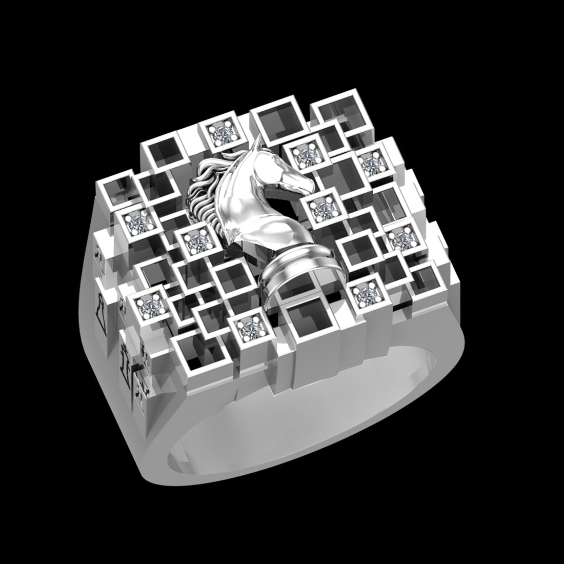 0.11 Ctw VS/SI1 Diamond Prong Set 10k white Gold Men s theme Engagement Rin: Total Daimond Weight :-0.11 Ctw Color : J-K Clarity : VS/SI1 Setting : Prong Metal Weight : Approx 19.50 gram 10k White Gold Men s theme Engagement Ring Current Ring size-8 Current Ring Size (ALL DIAM