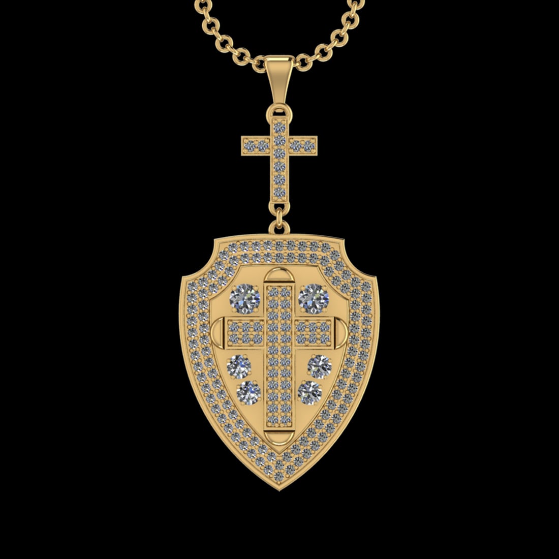 3.51 Ctw VS/SI1 Diamond 14 K Yellow Gold Necklace(ALL DIAMOND ARE LAB GROWN: Total Diamond Weight : 3.51 Ctw (Round cut) Center Diamond Color :- G-H Center Clarity : VS/SI1 Stone Setting : Prong Metal Weight : Approx 14.10 Gram 14 K Yellow Gold Necklace(ALL DIAMOND ARE LAB GRO