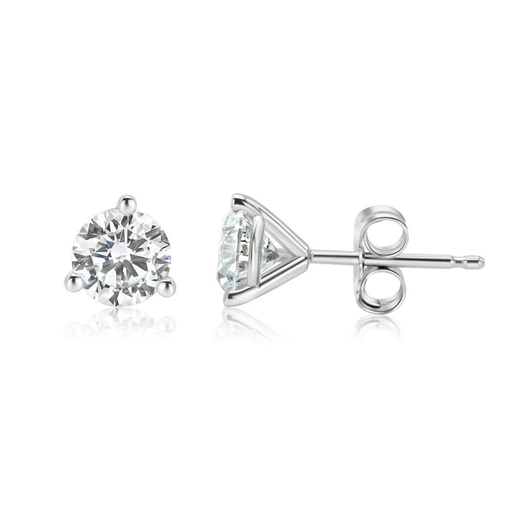 3.01 ctw 14K White Gold 4 Prong Basket Pushback Round Stud (LAB-GROWN): Shape: Round ;Metal Type: 14K White Gold ;Style: 4 Prong Basket Pushback ;Color: F-G ;Clarity: SI ;Total Carat Weight: 3.01 (LAB-GROWN) #3SS72708v12