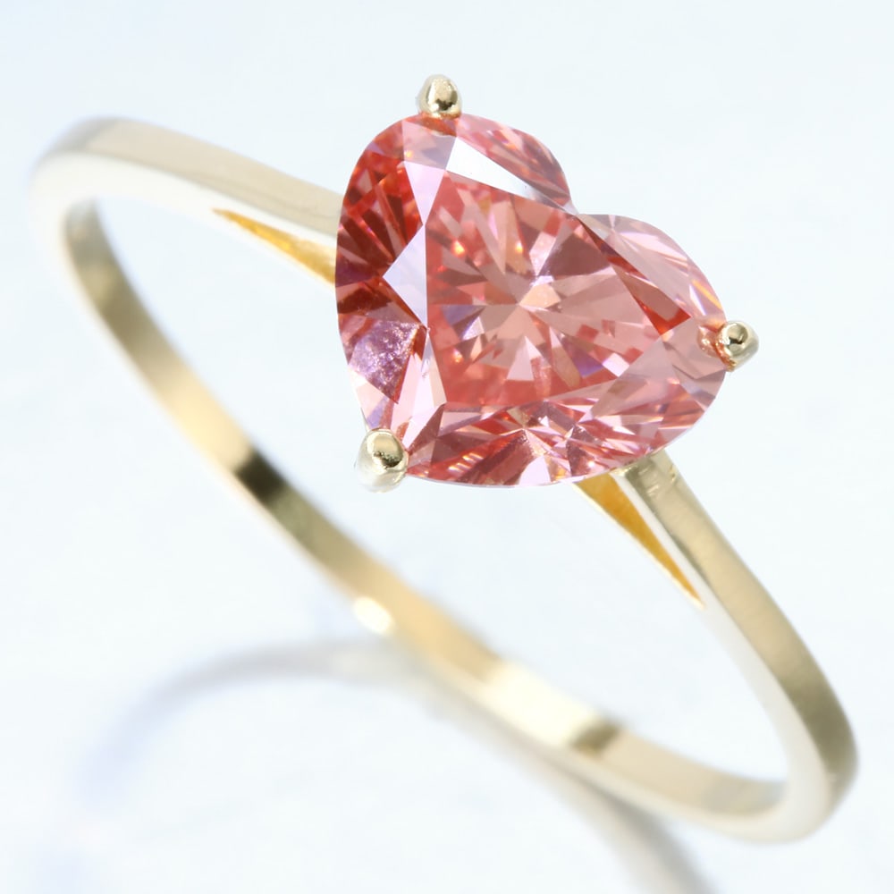 1.54 CT PINK LAB GROWN ( IGI Certified )DIAMOND 14K SOLID YELLOW GOLD RING: 1.54 CT PINK LAB GROWN ( IGI Certified )DIAMOND GOLD WEIGHT APPROX : 1.36 GRAM 14K SOLID YELLOW GOLD RING #3SS98617v15