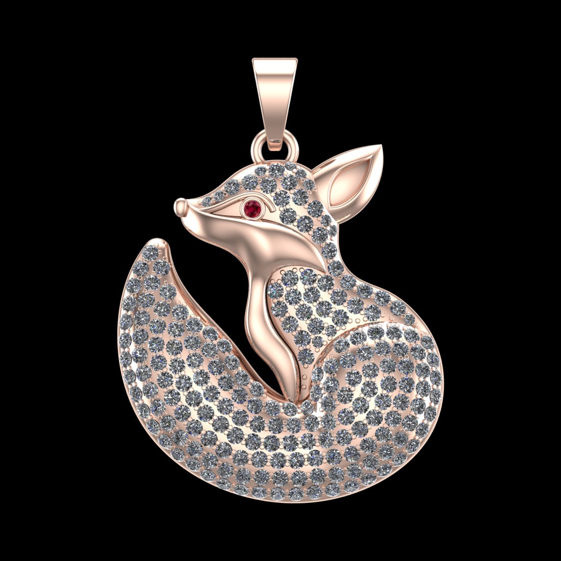 6.62 Ctw VS/SI1 Diamond 10k Rose Gold Pandant (ALL DIAMOND ARE LAB GROWN) (