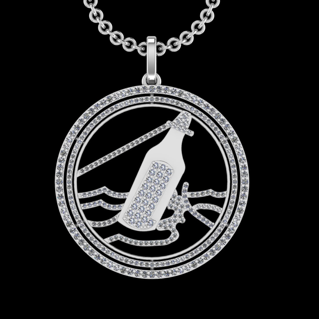 1.88 Ctw VS/SI1 Diamond 10k white Gold Pandant (ALL DIAMOND ARE LAB GROWN): Total Daimond Weight :-1.88 Ctw Color : J-K Clarity : VS/SI1 Setting : Prong Metal Weight : Approx 10.22 gram 10k White Gold Pandant (ALL DIAMOND ARE LAB GROWN) #3SS22464v15
