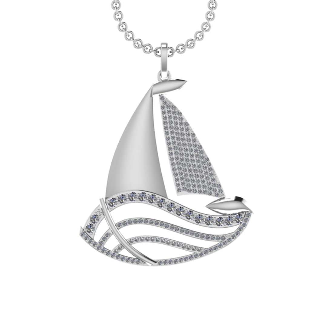 1.94 Ctw VS.SI1 (ALL DIAMOND ARE LAB GROWN ) Diamond 14k white Gold Necklac