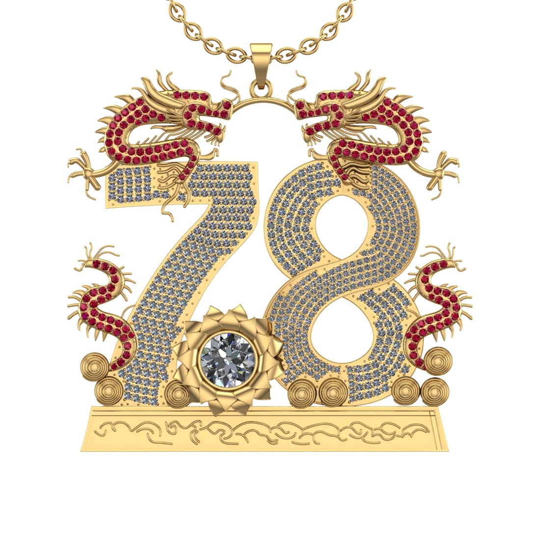 9.72 Ctw VS/SI1 Ruby And Diamond Style Prong Set 14K Yellow Gold Poker them