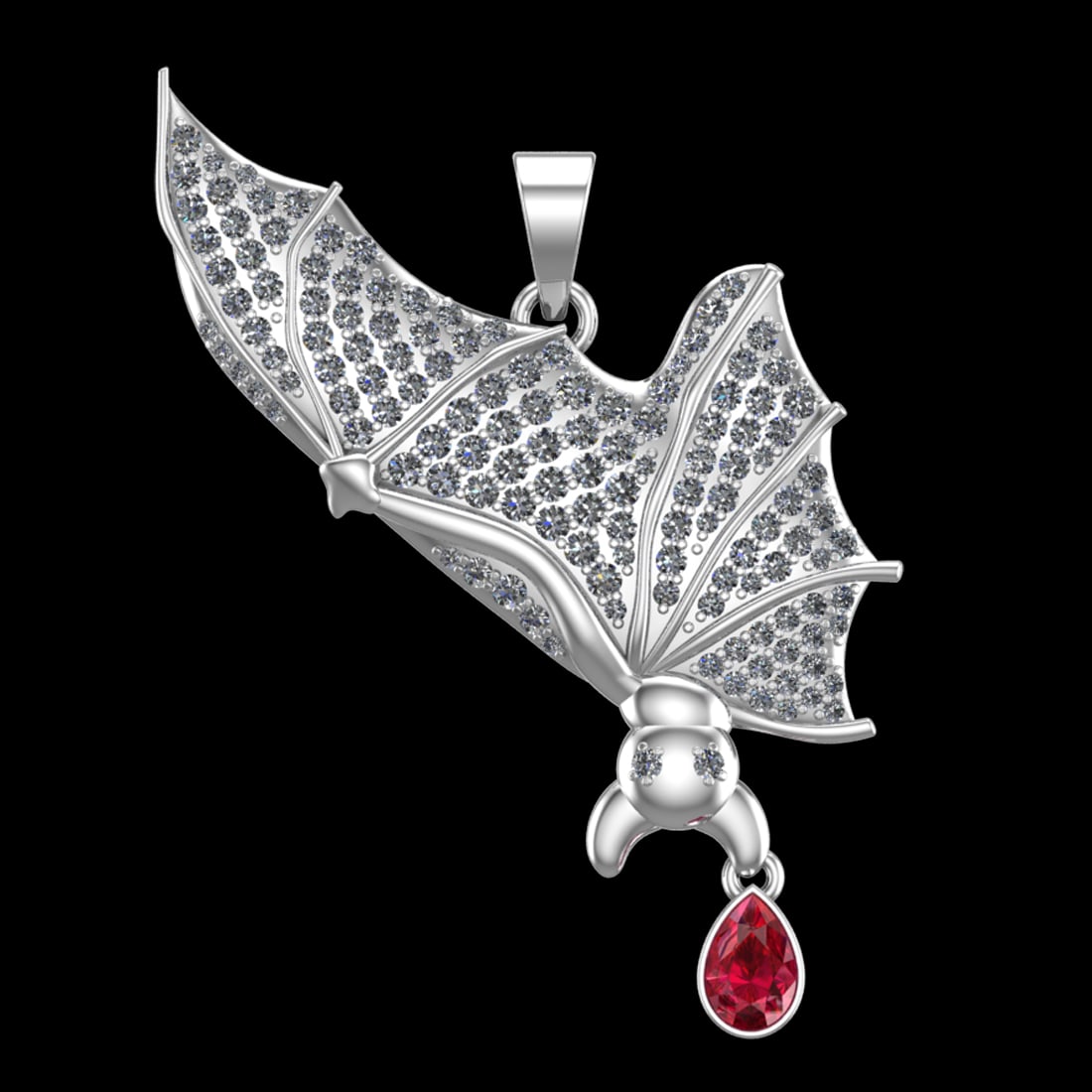 2.05 Ctw VS/SI1 Ruby And Diamond Prong Set 10K White Gold Creature Theme Pe: Color Stone weight :- 0.50 Ctw ( Round cut ) Stone Color :- Ruby setting :- Prong Total Diamond Weight Of Ctw :- 1.55 Ctw Color : J-K Clarity : VS/SI1 Setting : Prong Metal Weight : Approx 17.47 gram 
