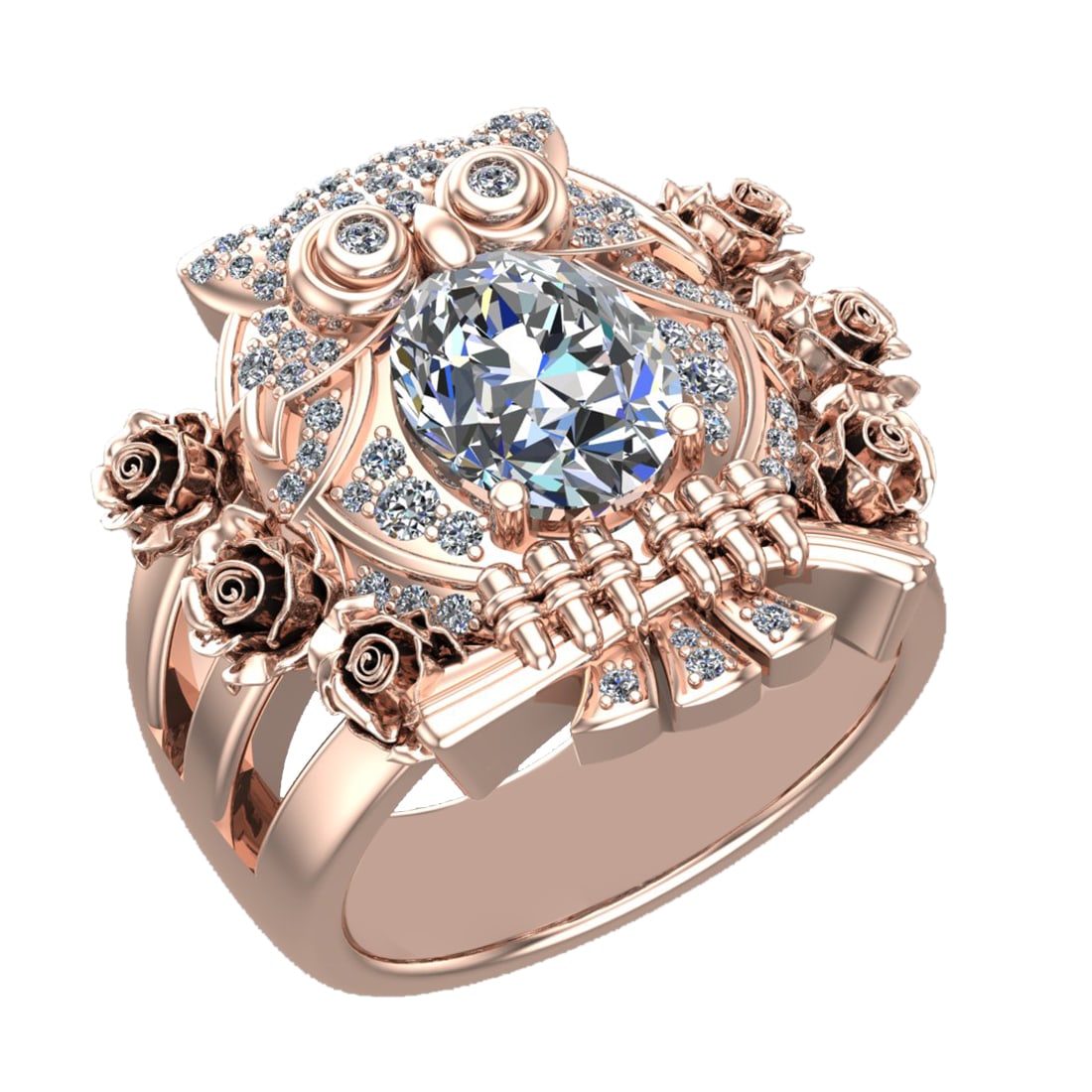 2.96 Ctw VS.SI1 (ALL DIAMOND ARE LAB GROWN ) Diamond 14k Rose Gold Engageme