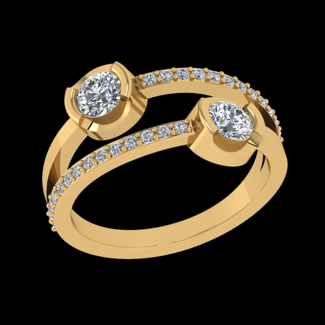0.72 Ctw VS/SI1 Diamond Prong Set 18K Yellow Gold Engagement Ring: Center Daimond Weight :-0.50 Ctw ( Round Cut) Color : G-H Clarity : VS/SI1 Side Diamond Weight Of Ctw 0.22 Ctw Color : G-H Clarity : VS/SI1 Daimond Setting : Prong Metal Weight : Approx 3.80 gram 18K 