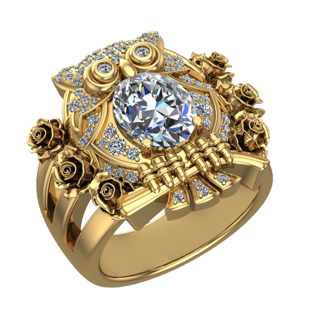 2.96 Ctw VS.SI1 (ALL DIAMOND ARE LAB GROWN ) Diamond 14k Yellow Gold Engage: Center Daimond Weight :-2.50 Ctw ( Oval Cut) Color : G-H Clarity : VS.SI1 (ALL DIAMOND ARE LAB GROWN ) Side Diamond Weight Of Ctw 0.46 Ctw Color : G-H Clarity : VS.SI1 (ALL DIAMOND ARE LAB GROWN ) Dai