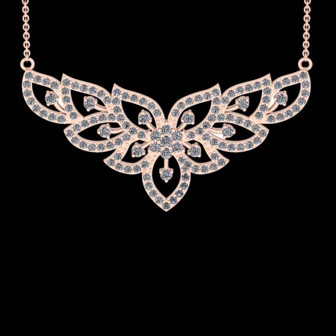 2.43 Ctw VS/SI1 Diamond 10K Rose Gold Pandant (ALL DIAMOND ARE LAB GROWN ): Total Daimond Weight :-2.43 Ctw Color : G-H Clarity : VS/SI1 Setting : Prong Metal Weight : Approx 8.25 gram 10K Rose Gold Pandant (ALL DIAMOND ARE LAB GROWN ) #3SS23166v15