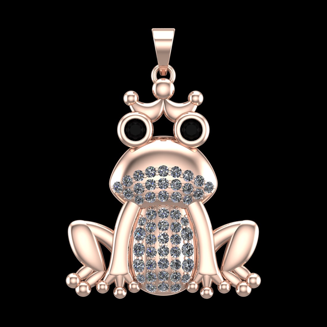 1.22 Ctw VS/SI1 Treated fancy black diamond Prong Set 18k Rose Gold Pendant: Eye Stone Weight :- 0.22 ctw Eye Stone Color :- Treated fancy black diamond Total Daimond Weight :-1.00 Ctw Color : G-H Clarity : VS/SI1 Setting : Prong Metal Weight : Approx 12.14 gram 18k Rose Gold 