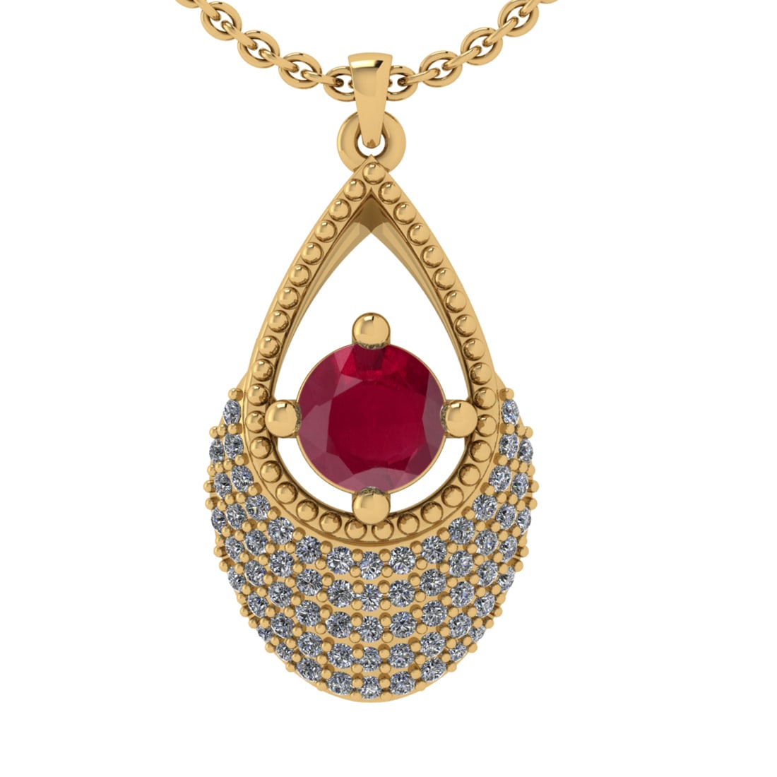 0.80 Ctw VS/SI1 Ruby and Diamond 14k Yellow Gold Engagement Ring: Center Stone Weight :-0.50 Ctw ( Round Cut) Center Stone Color :- Ruby Center Stone Setting : Prong Side Diamond Weight Of Ctw :- 0.30 Ctw Color : J-K Clarity : VS/SI1 Daimond Setting : Prong Metal We