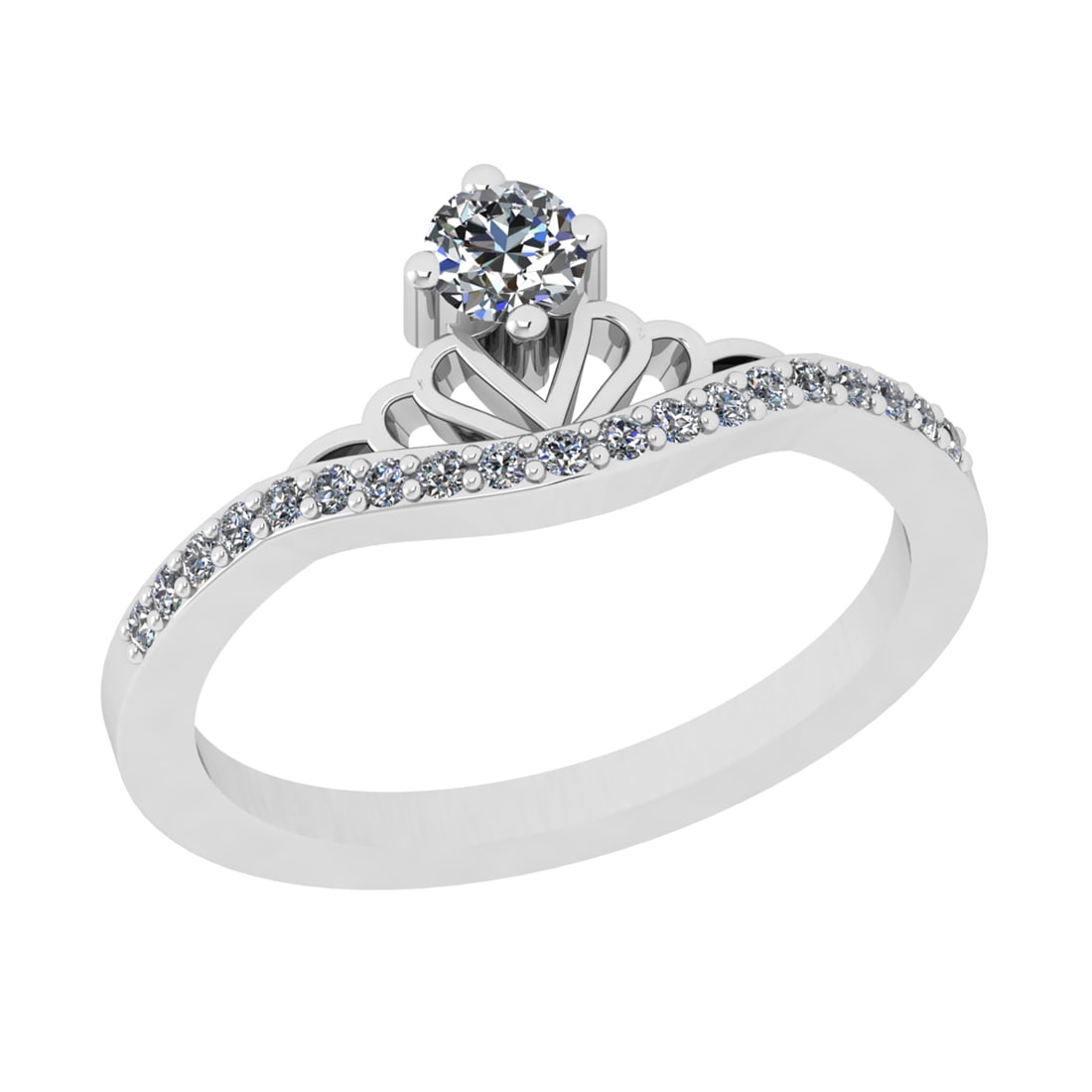 0.32 Ctw SI2/SI1 Diamond Prong Set 14k white Gold Engagement Ring: Center Daimond Weight :-0.17 Ctw ( Round Cut) Color : G-H Clarity : SI2/SI1 Side Diamond Weight Of Ctw 0.15 Ctw Color : G-H Clarity : SI2/SI1 Daimond Setting : Prong Metal Weight : Approx 3.28 gram 14