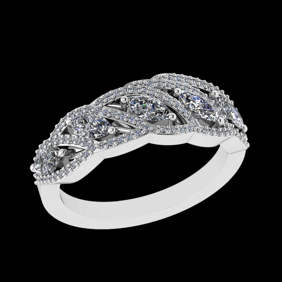0.94 CtwVS/SI1 Diamond 10k white Gold Engagement Ring: Center Daimond Weight :-0.70 Ctw ( Marquise Cut ) Color : j-k Clarity : VS/SI1 Side Diamond Weight Of Ctw 0.24 Ctw Color : j-k Clarity : VS/SI1 Daimond Setting : Prong Metal Weight : Approx 4.45 gram 