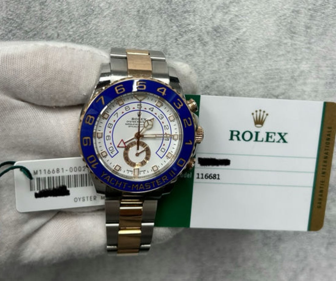 Rolex Two-Tone Yacht Master White Dial Comes with Box & Papers: Rolex Two-Tone Yacht Master White Dial Comes with Box & Papers #3SS23496v15