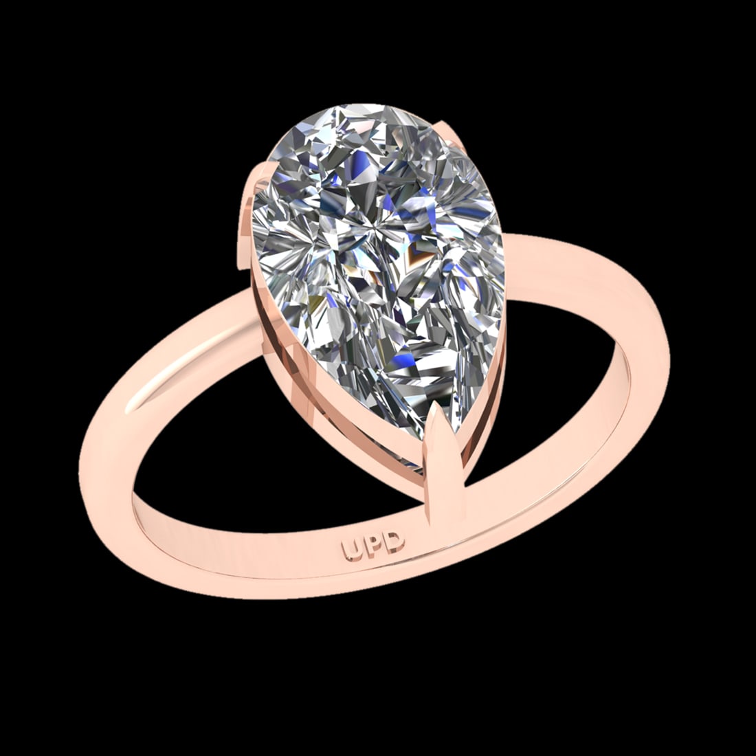 2.50 Ctw VS/SI1 Diamond Style 14 K Rose Gold Solitaire Ring (ALL DIAMOND AR: Center Diamond Weight : 2.50 Ctw (Pear Cut) Center Diamond Color :- G-H Center Clarity : VS/SI1 Stone Setting : Prong Metal Weight : Approx 3.10 Gram 14 K Rose Gold Solitaire Ring Current Ring Size-6 