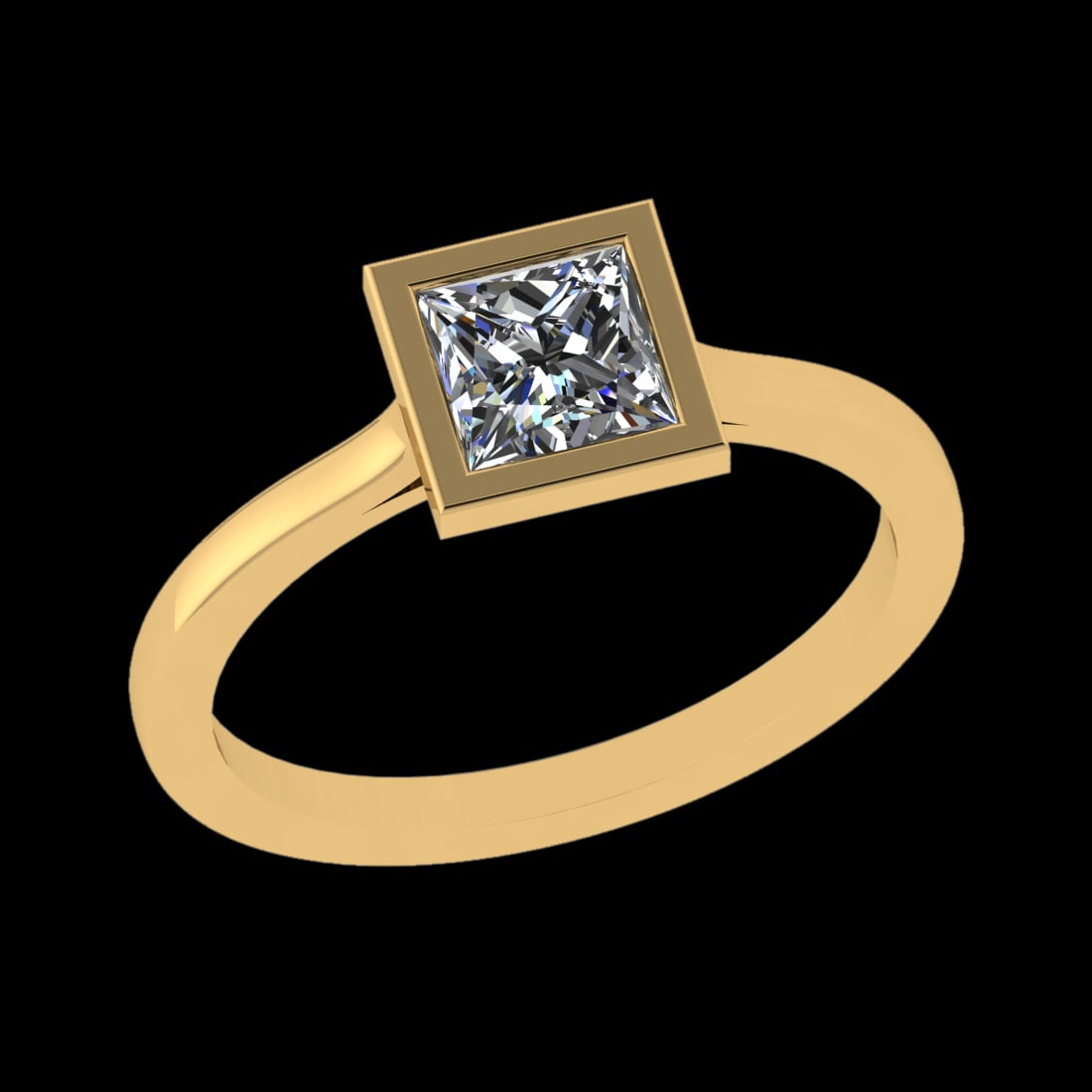 0.75 Ctw VS/SI1 Diamond 10k Yellow Gold Solitaire Ring (ALL DIAMOND ARE LAB: Center Daimond Weight :-0.75 Ctw ( Princess Cut) Color : J-k Clarity : VS/SI1 Metal Weight : Approx 2.36 gram 10k Yellow Gold Solitaire Ring Current Ring Size 6 (ALL DIAMOND ARE LAB GROWN ) #3SS23357v
