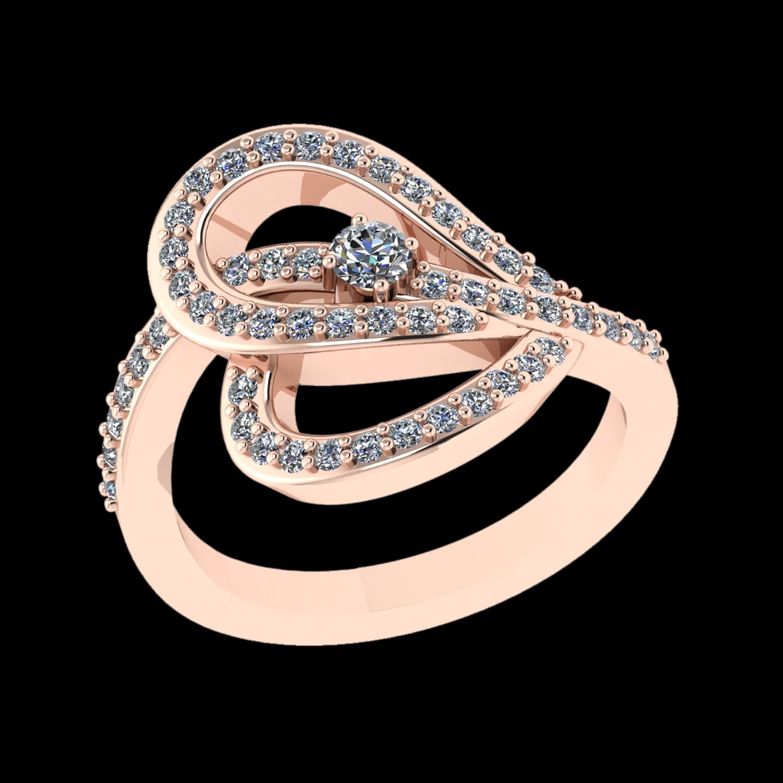0.67 Ctw VS/SI1 Diamond Prong Set 18k Rose Gold Engagement Ring (ALL DIAMON: Center Daimond Weight :-0.11 Ctw ( Round Cut) Color : G-H Clarity : VS/SI1 Side Diamond Weight Of Ctw 0.56 Ctw Color : G-H Clarity : VS/SI1 Daimond Setting : Prong Metal Weight : Approx 7.06 gram 18k 