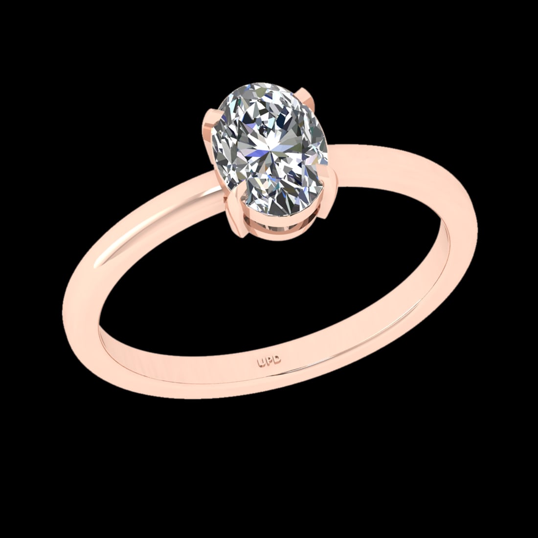 1.00 Ctw VS/SI1 Diamond Style 14 K Rose Gold Solitaire Ring (ALL DIAMOND AR: Center Diamond Weight : 1.00 Ctw (Oval Cut) Center Diamond Color :- G-H Center Clarity : VS/SI1 Stone Setting : Prong Metal Weight : Approx 2.30 Gram 14 K Rose Gold Solitaire Ring Current Ring Size-6 