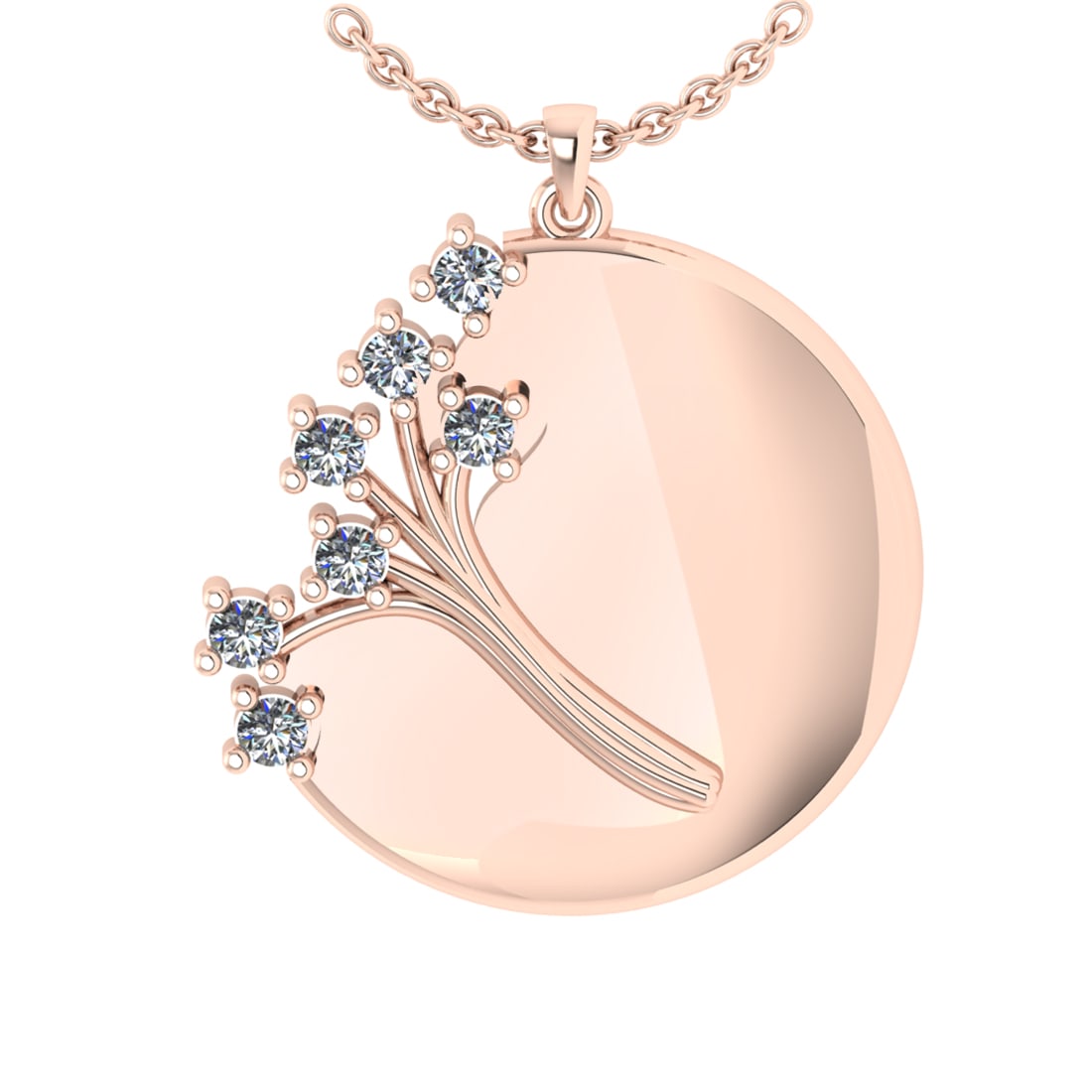0.24 Ctw VS/SI1 Diamond Prong Set 14k Rose Gold Pandant (ALL DIAMOND ARE LA: Total Daimond Weight :-0.24 Ctw Color : G-H Clarity : VS/SI1 Setting : Prong Metal Weight : Approx 4.10 gram 14k Rose Gold Pandant (ALL DIAMOND ARE LAB GROWN ) #3SS73262v14