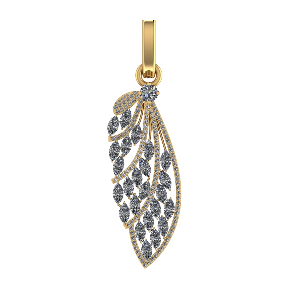 7.40 Ctw SI2/SI1 Emerald and Diamond 14k Yellow Gold Pendant (ALL DIAMOND A: Center Stone Weight :-6.50 Ctw ( Marquise & Round Cut) Center Stone Color :-Emerald Center Stone Setting : Prong Side Diamond Weight Of Ctw 0.90 Ctw Color : G-H Clarity : SI2/SI1 Stone Setting : Prong