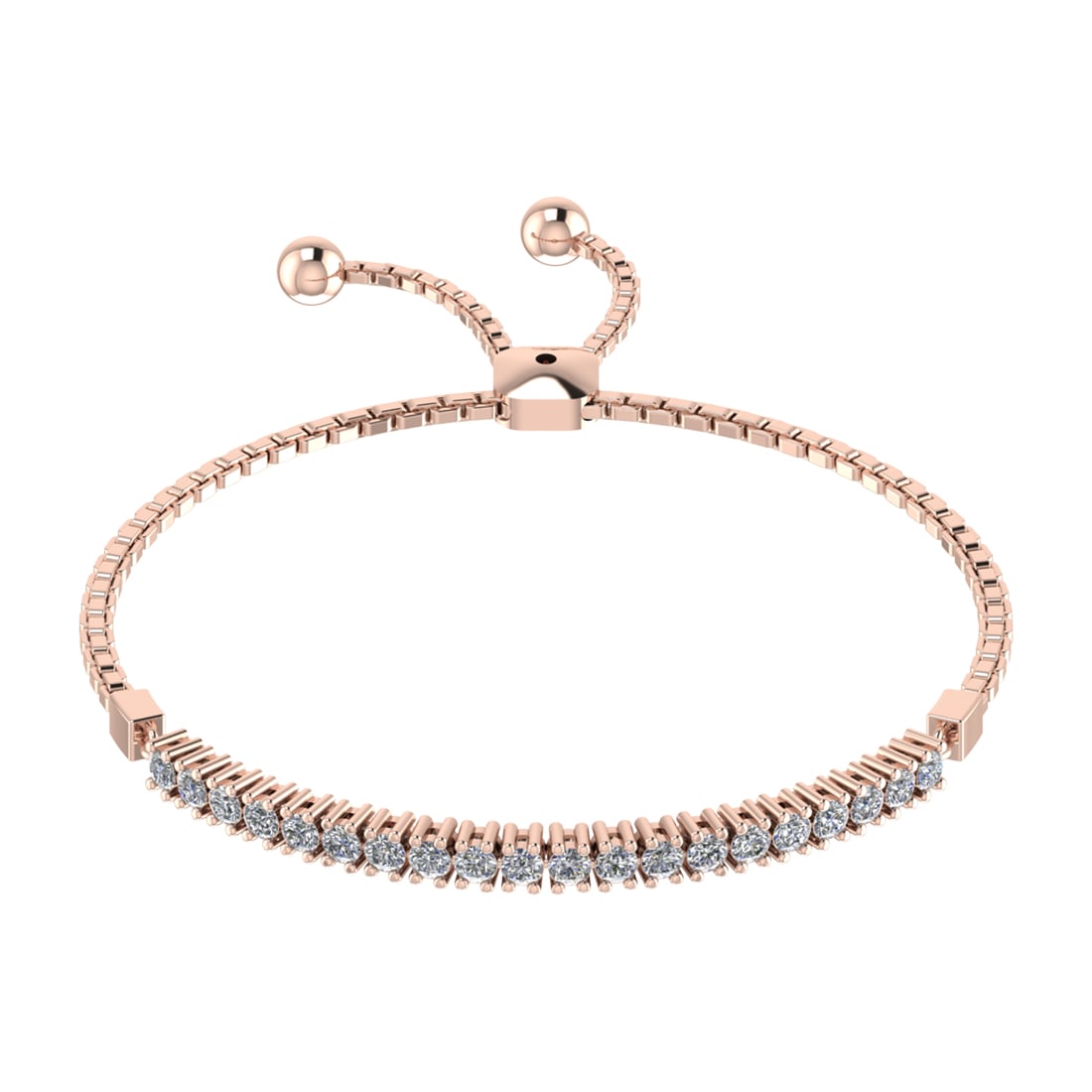 0.64 Ctw SI2/SI1 Diamond Prong Set 14k Rose Gold Tennis Slide Bracelet: Total Daimond Weight :-0.64 Ctw Color : G-H Clarity : SI2/SI1 Setting : Prong Metal Weight : Approx 6.50 gram 14k Rose Gold Tennis Slide Bracelet (ALL DIAMOND ARE LAB GROWN ) MJ3413-2.0SB #3SS96411v15