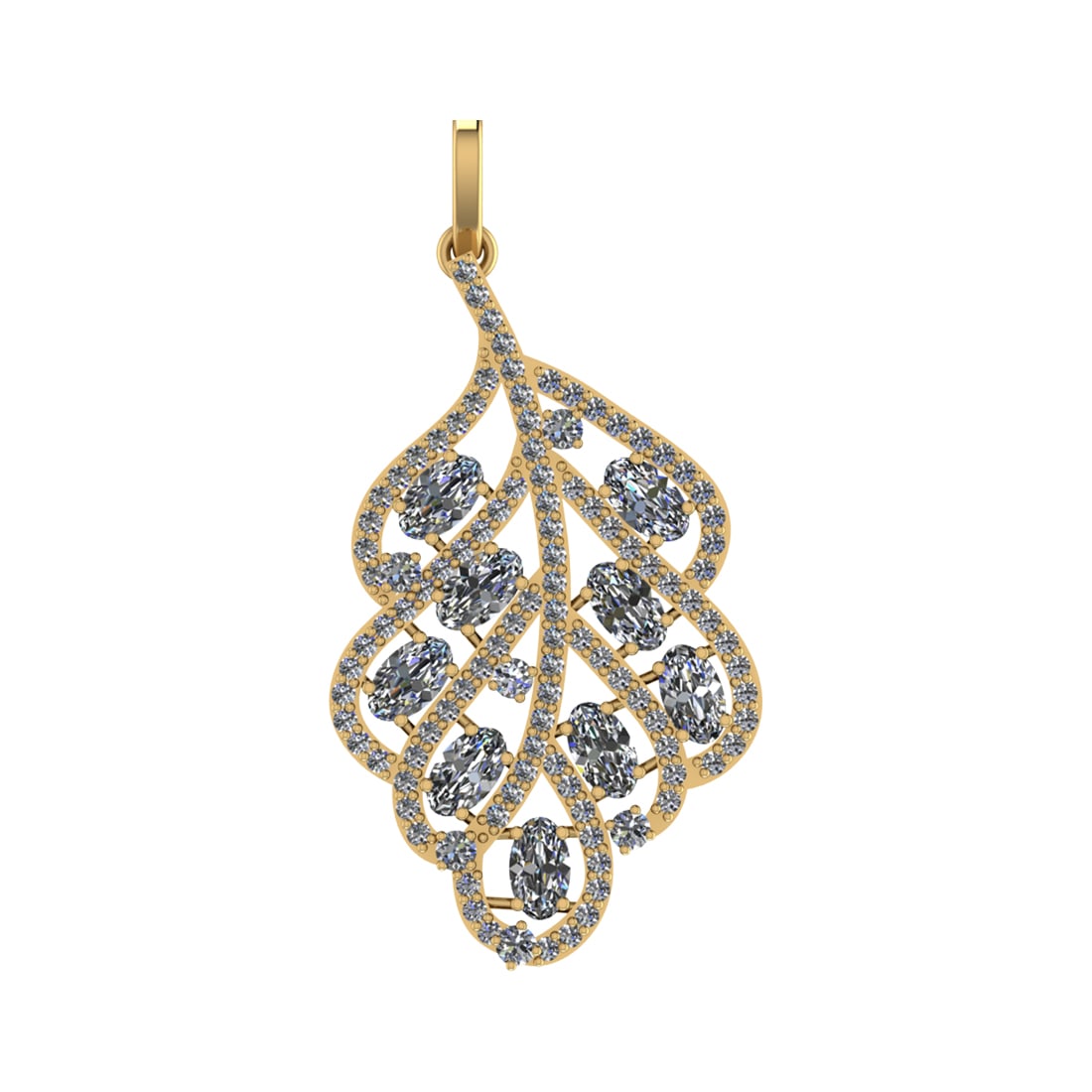 2.91 Ctw SI2/SI1 Emerald and Diamond 14k Yellow Gold Pendant (ALL DIAMOND A: Center Stone Weight :-1.89 Ctw ( Oval Cut) Center Stone Color :-Emerald Center Stone Setting : Prong Side Diamond Weight Of Ctw 1.02 Ctw Color : G-H Clarity : SI2/SI1 Stone Setting : Prong Metal Weigh