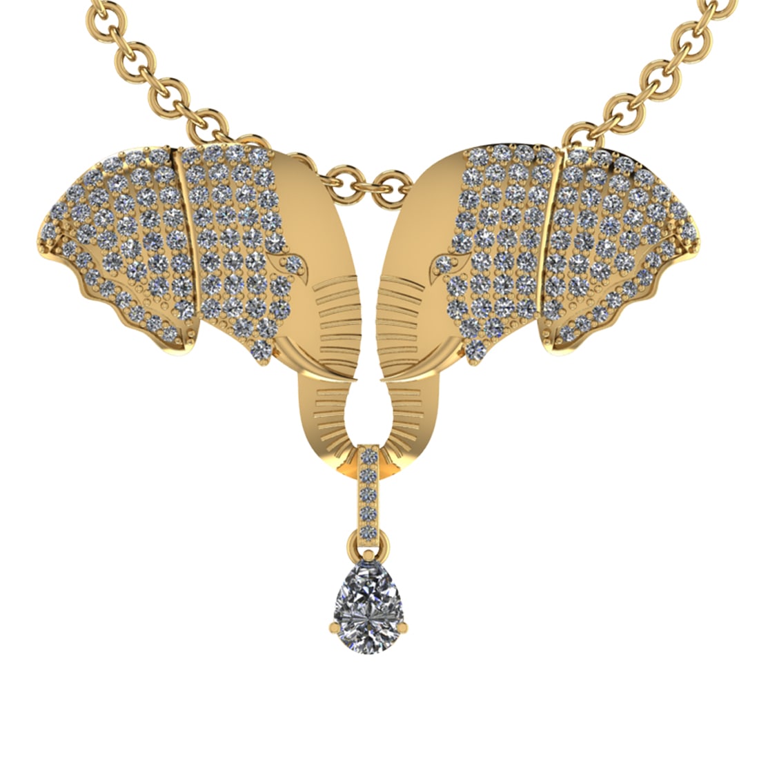 2.88 Ctw SI2/SI1 Diamond 14k Yellow Gold Pendant (ALL DIAMOND ARE LAB GROWN: Center Daimond Weight :-0.75 Ctw ( Round Cut) Color : G-H Clarity : SI2/SI1 Side Diamond Weight Of Ctw 2.13 Ctw Color : G-H Clarity : SI2/SI1 Daimond Setting : Prong Metal Weight : Approx 10.22 gram 1