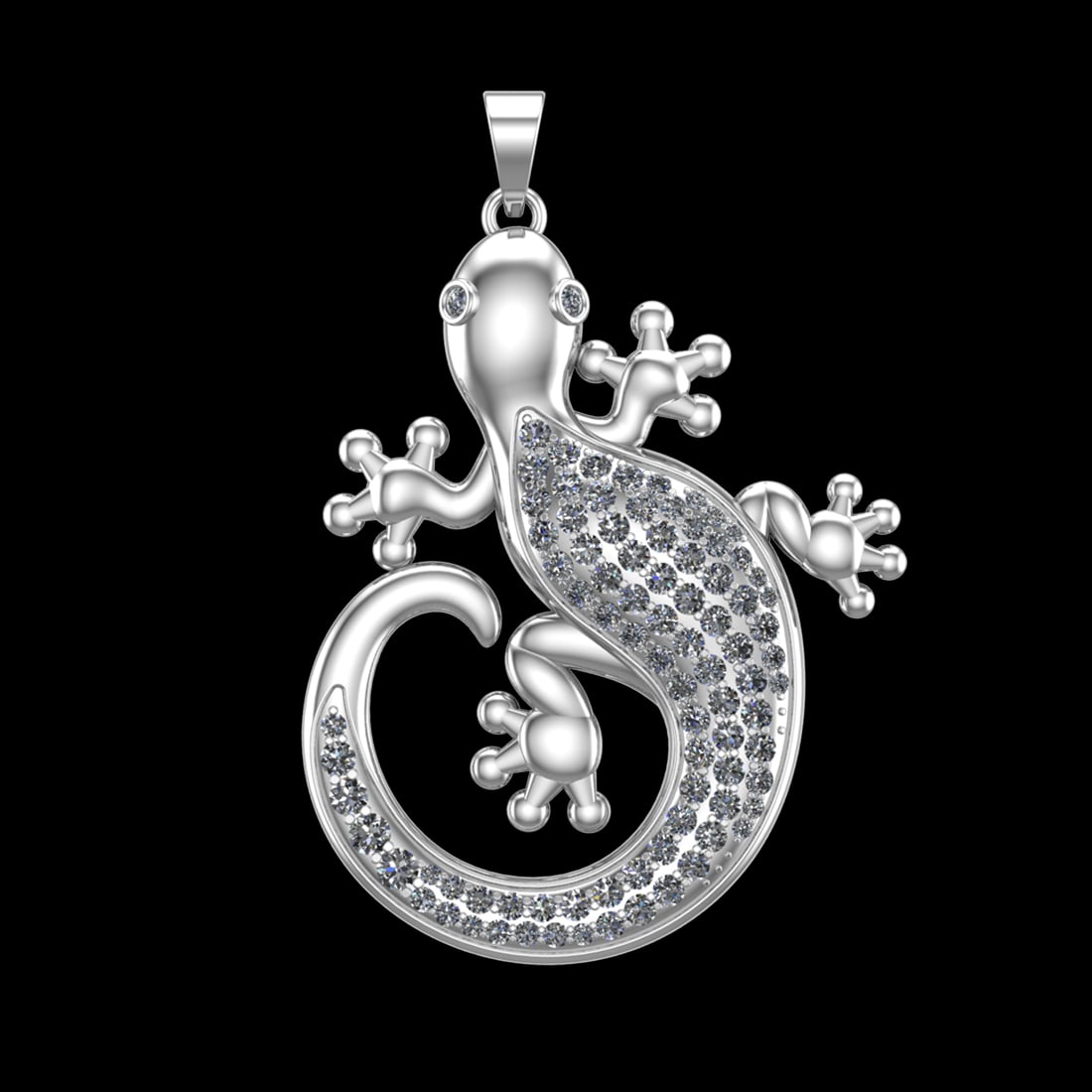 2.63 Ctw VS/SI1 Diamond 10k white Gold Pandant (ALL DIAMOND ARE LAB GROWN ) (1 of 1)