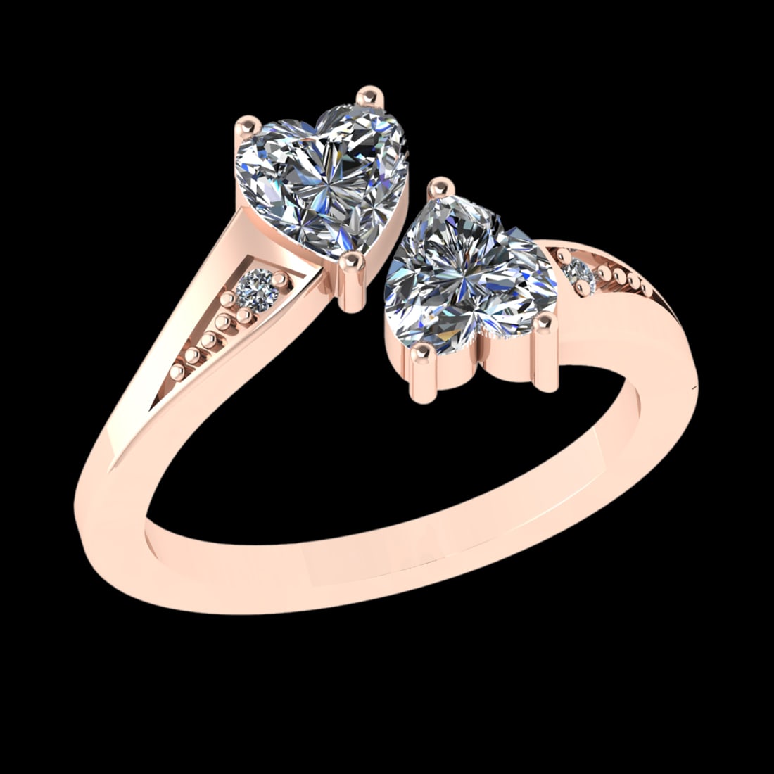 1.53 Ctw VS/SI1 Diamond 10k Rose Gold Engagement Ring (ALL DIAMOND ARE LAB: Center Daimond Weight :-1.50 Ctw ( Heart Cut) Color : J-K Clarity : VS/SI1 Side Diamond Weight Of Ctw 0.03 Ctw Color : J-K Clarity : VS/SI1 Daimond Setting : Prong Metal Weight : Approx 4.33 gram 10k 