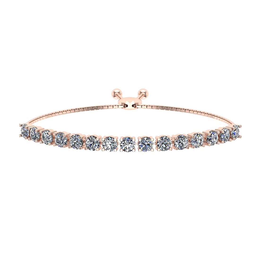 0.67 Ctw SI2/I1 Diamond Prong Set 14K Rose Gold Slide Bracelet: Center Diamond Weight : 0.67 Ctw (Round Cut) Center Diamond Color :- J-K Center Clarity : SI2/I1 Stone Setting : Prong Metal Weight : Approx 5.20 Gram 14K Rose Gold Slide Bracelet T4-2.0(2)SB #3SS4791