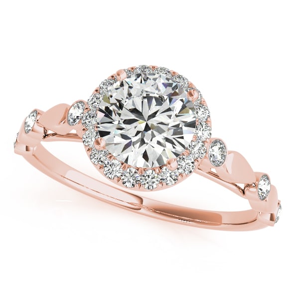 CERTIFIED 18K ROSE GOLD 1.56 CTW J-K/VS-SI1 DIAMOND HALO ENGAGEMENT RING: CERTIFIED 18K ROSE GOLD 1.56 CTW J-K/VS-SI1 DIAMOND HALO ENGAGEMENT RING (CENTER STONE DAIMOND 1.25 CTW J-K/VS-SI1) please request ring size upon payment #3SS86341v3