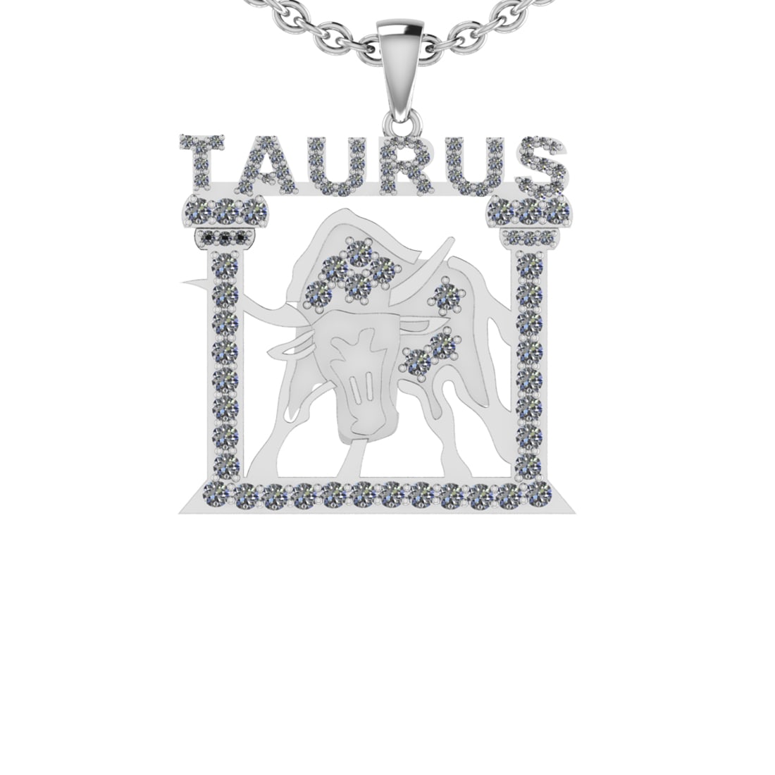 1.77 Ctw SI2/I1 Diamond 14K White Gold Taurus Zodiac Sign Necklace: Total Diamond Weight : 1.77 Ctw ( Round Cut ) Diamond Color :- J-K Clarity : SI2/I1 Stone Setting : Prong Metal Weight : Approx 10.30 Gram 14K White Gold Taurus Zodiac Sign Necklace #3SS94542v7