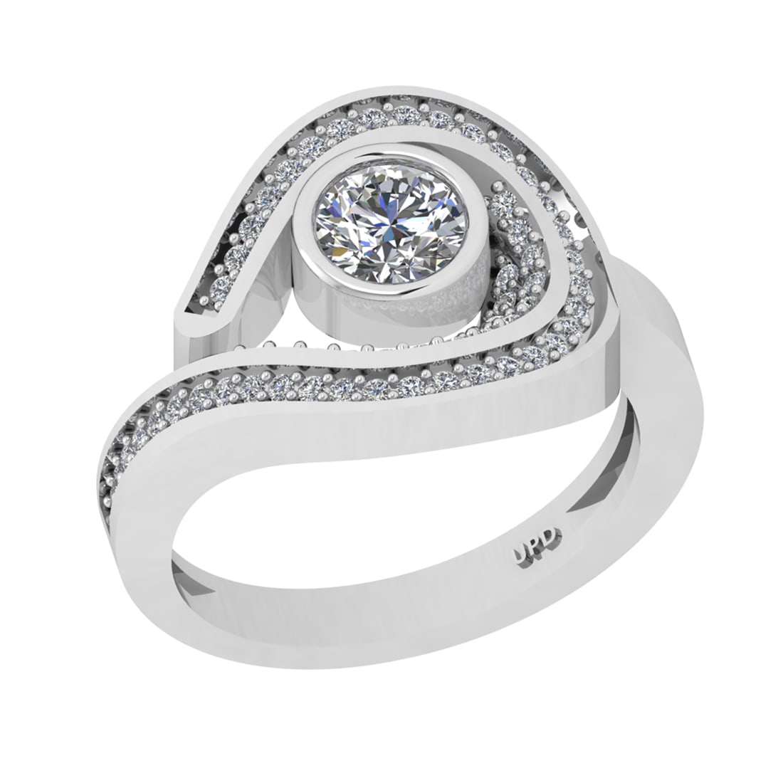 0.81 Ctw SI2/I1 Diamond 14K White Gold Engagement Ring: Center Diamond Weight :-: 0.50 Ctw ( Round Cut) Color :- J-K Clarity : SI2/I1 Center Stone Setting : Prong Side Diamond Weight Of Ctw 0.31 Ctw Color : J-K Clarity : SI2/I1 Stone Setting : Prong Metal 