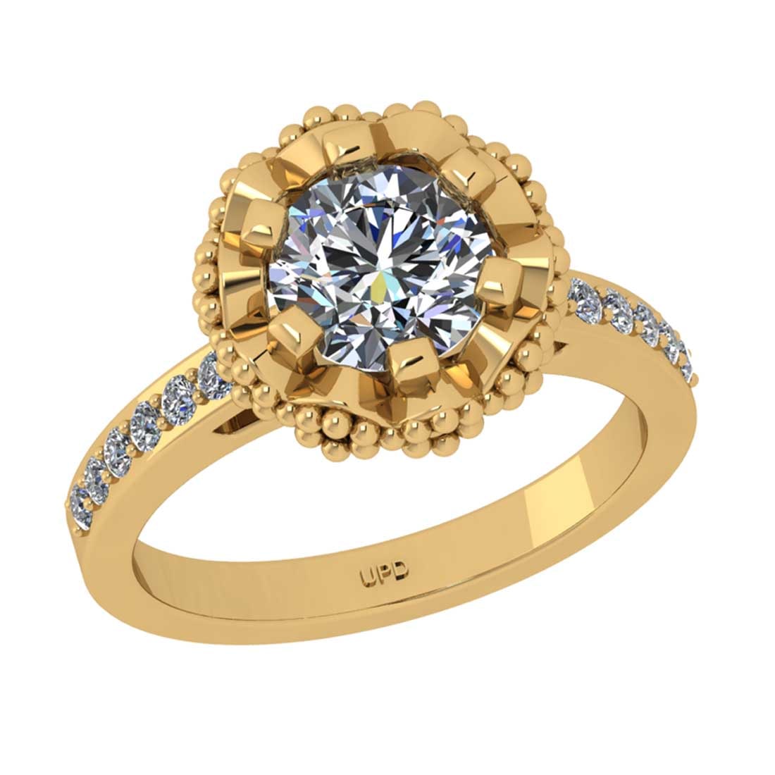 1.90 Ctw SI2/I1 Diamond 18K Yellow Gold Engagement Ring: Center Diamond Weight : 1.50 Ctw ( Round Cut) Center Diamond Color :-J -K Center Stone Setting : Prong Clarity : SI2/I1 Total Weight Of Ctw 0.40 Ctw Color : J -K Clarity : SI2/I1 Stone Setting : Prong