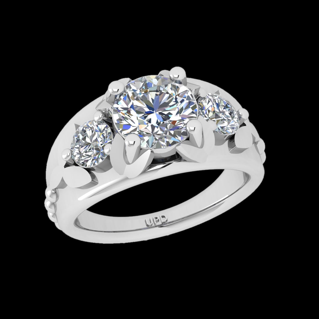 1.50 Ctw VS/SI1 Diamond 10k White Gold Engagement Ring (ALL DIAMOND ARE LAB: Center Diamond Weight :-1.00 Ctw ( Round cut) Color :- J-K Clarity : VS/SI1 Center Stone Setting : Prong Side Diamond Weight Of Ctw 0.50 Ctw Color : J-K Clarity : VS/SI1 Stone Setting : Prong Metal