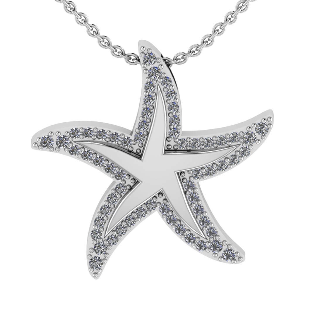 0.33 Ctw VS/SI1 Diamond 14k white Gold Star Pendant (ALL DIAMOND ARE LAB GR: Total Daimond Weight :-0.33 Ctw Color : G-H Clarity : VS/SI1 Setting : Prong Metal Weight : Approx 5.38 gram 14k White Gold Star Pandant (ALL DIAMOND ARE LAB GROWN ) #3SS72831v14