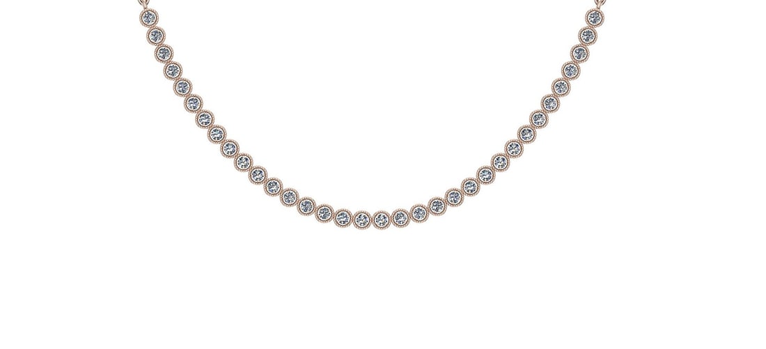 Certified 1.84 Ctw SI2/I1 Diamond 14K Rose Gold Necklace: Center Diamonds Approx Weight: 1.84 Ctw (Round Cut) Center Diamond Color: J-K Center Clarity: SI2/I1 Stone Setting: Prong Metal Approx Weight: 17.00 Gram 14K Rose Gold Necklace #3SS47863v7