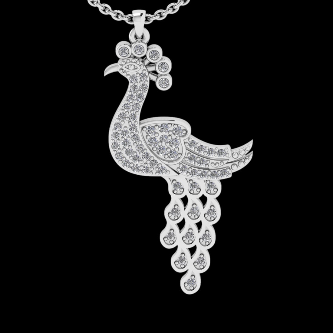 0.60 Ctw VS/SI1 Diamond 14 K White Gold Necklace(ALL DIAMOND ARE LAB GROWN: Total Diamond Weight : 0.60 Ctw (Round cut) Center Diamond Color :- G-H Center Clarity : VS/SI1 Stone Setting : Prong Metal Weight : Approx 3.20 Gram 14 K White Gold Necklace(ALL DIAMOND ARE LAB GROWN