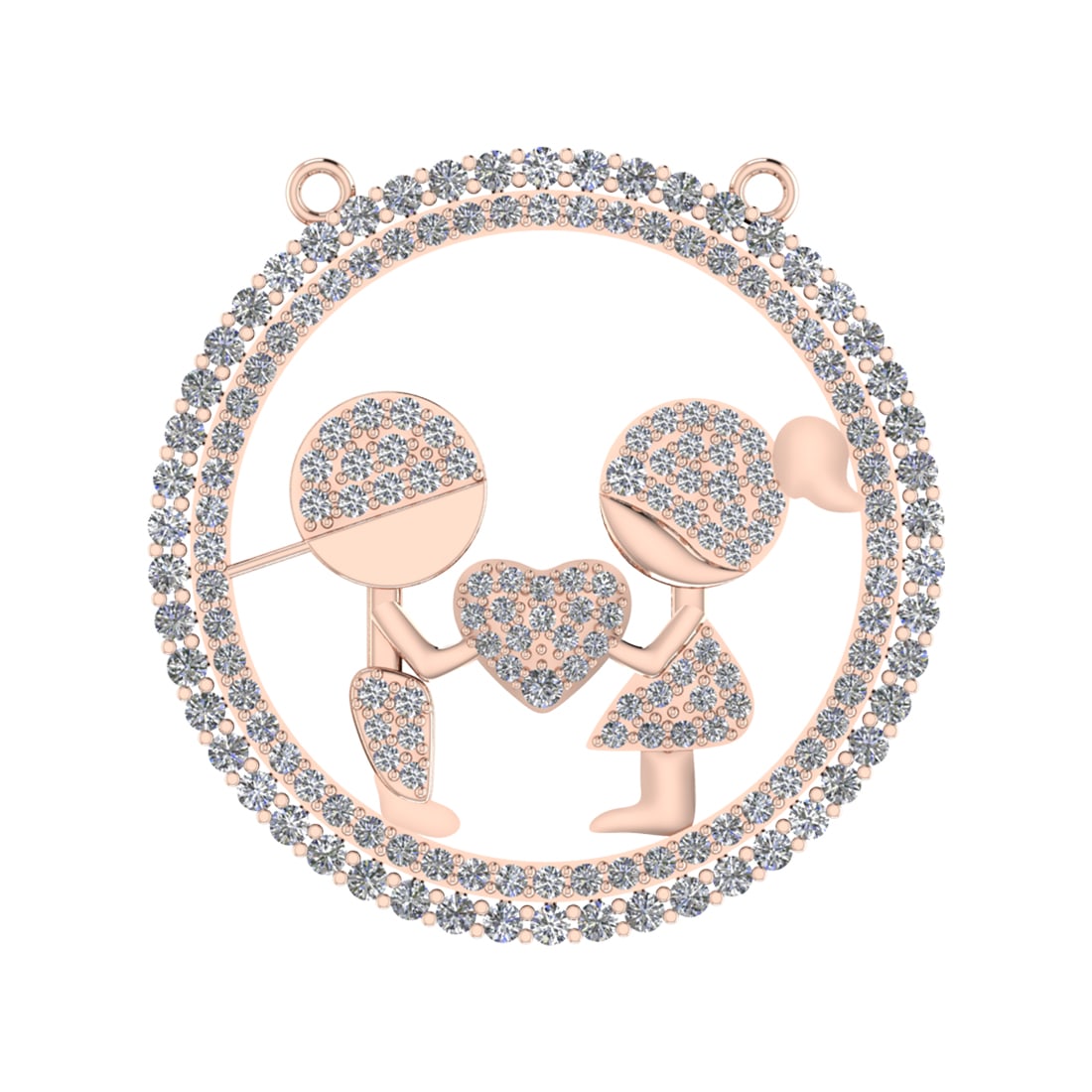 1.58 Ctw SI2/SI1 Diamond Prong Set 14k Rose Gold Pendant (ALL DIAMOND ARE L: Total Daimond Weight :-1.58 Ctw Color : G-H Clarity : SI2/SI1 Setting : Prong Metal Weight : Approx 6.45 gram 14k Rose Gold Pendant (ALL DIAMOND ARE LAB GROWN ) #3SS96489v15