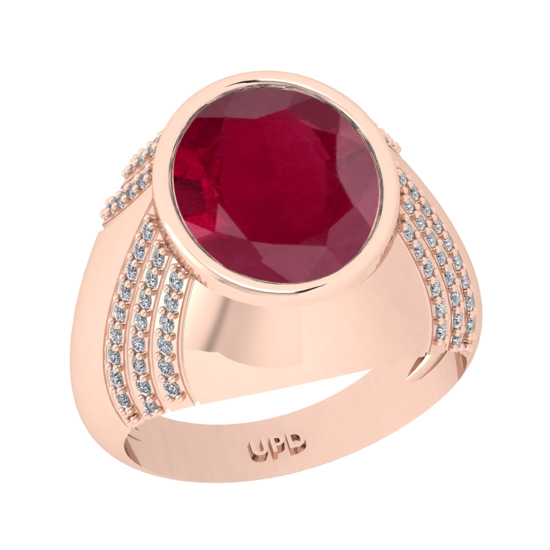 5.15 Ctw VS/SI1 Ruby And Diamond 14K Rose Gold Engagement Ring (1 of 2)