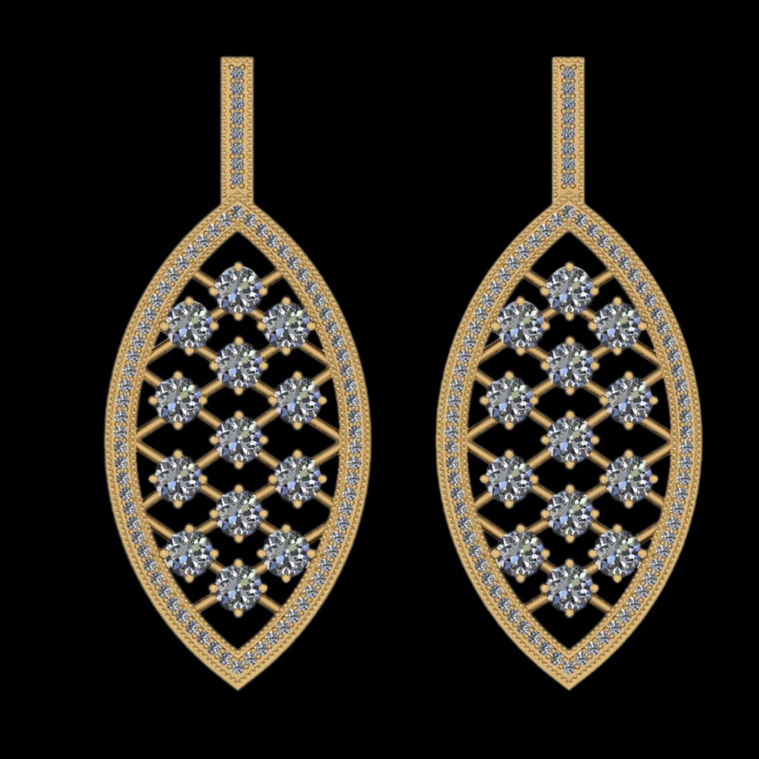 5.61 Ctw VS/SI1 Diamond 10K Yellow Gold Dangling Earrings: Diamond Weight : 5.61 Ctw ( Round Cut ) Diamond Stone Color : J-K Stone Clarity : VS/SI1 Stone Setting : Prong Metal Weight : Approx 11.50 Gram 10K Yellow Gold Dangling Earrings (ALL DIAMOND ARE LAB G