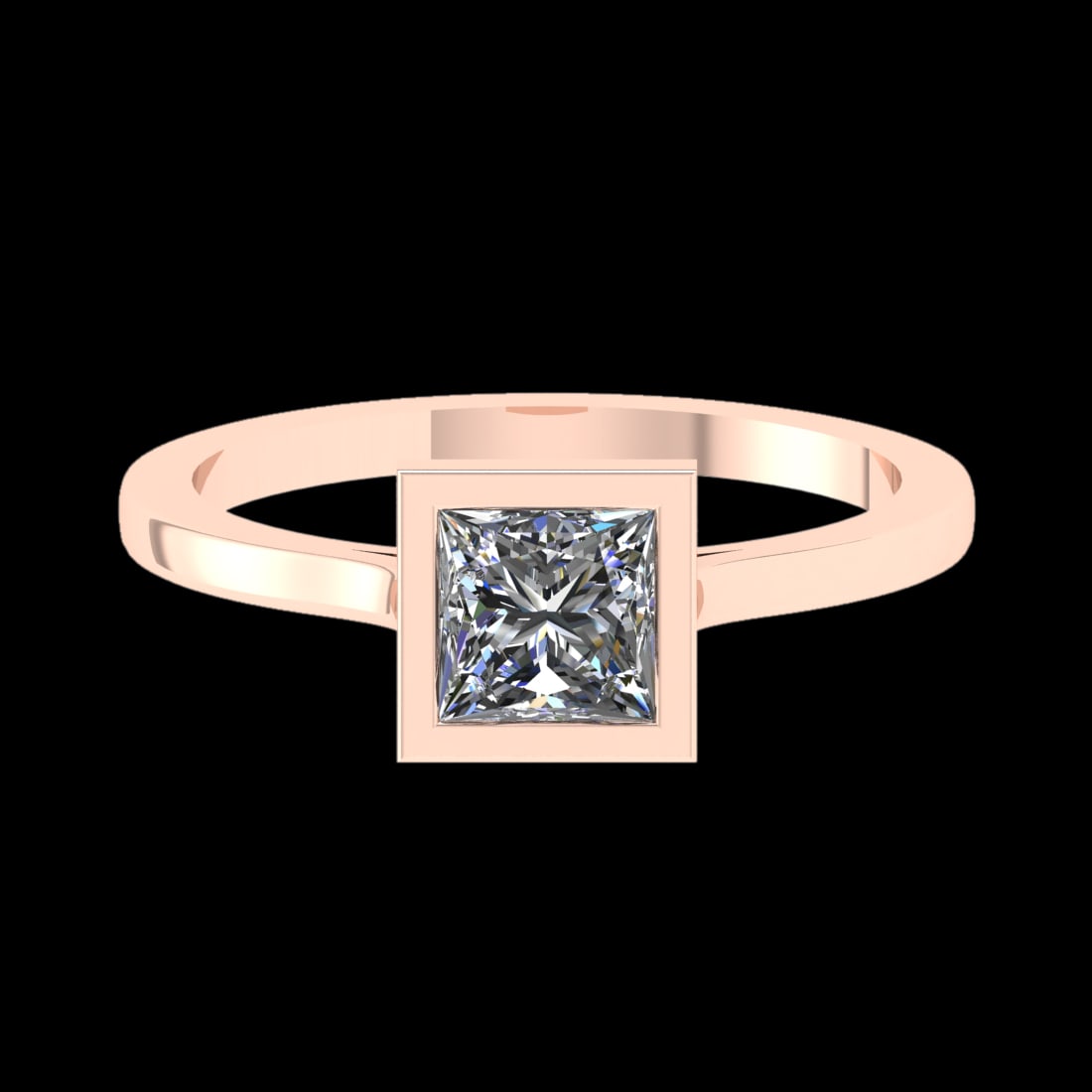 0.75 Ctw VS/SI1 Diamond Prong Set 10K Rose Gold Solitaire Ring (ALL DIAMOND (1 of 1)