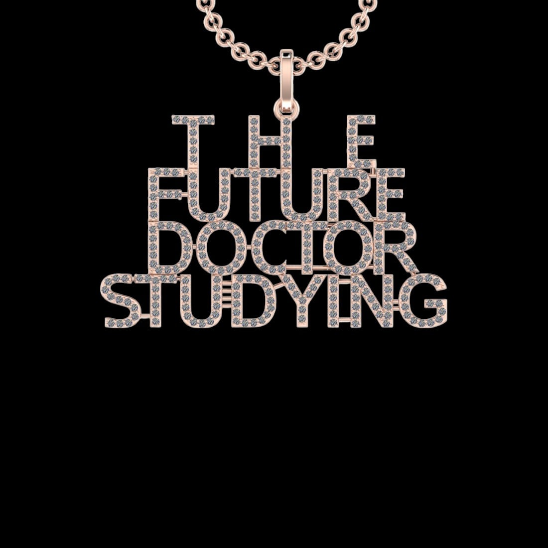 1.92 Ctw VS/SI1 Diamond 10K Rose Gold Veterinary Doctor theme Pendant (ALL: Total Diamond Weight :-1.92 Ctw (Round cut) Color :- J-K Clarity : VS/SI1 Setting : Prong Metal Weight : Approx 7.40gram 10K Rose Gold Veterinary Doctor theme Pendant (ALL DIAMOND ARE LAB GROWN ) #3SS